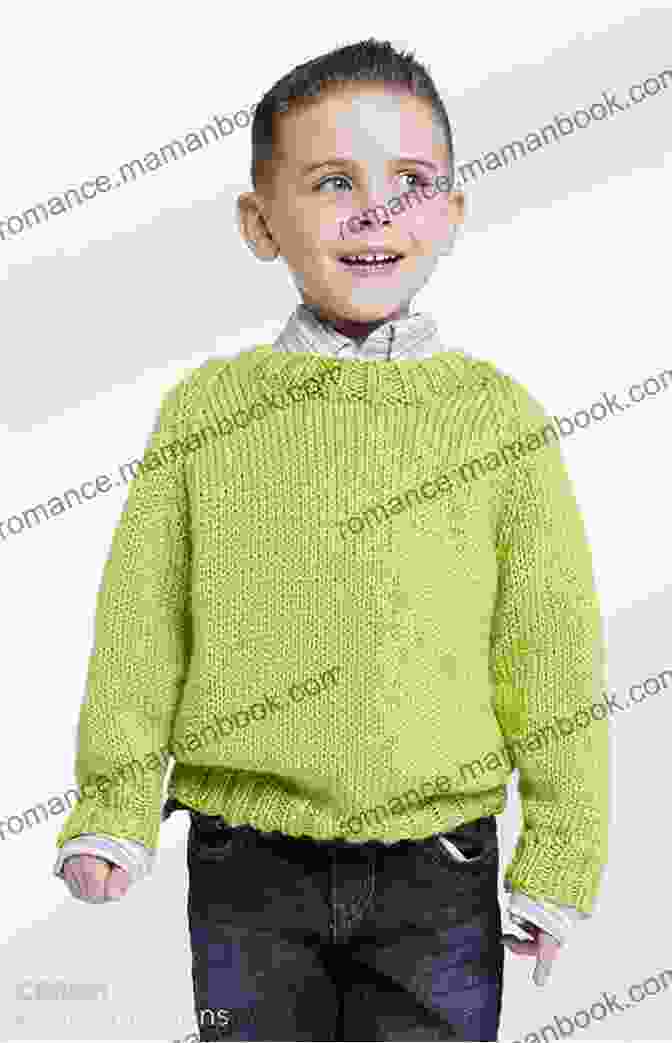 A Child Wearing A Knitted Neck Pullover Knitting Pattern KP262 Childs V Neck Pullover Chest 18 (46cm) 20 (51cm) 22 (56cm ) 24 (61cm) UK Terminology