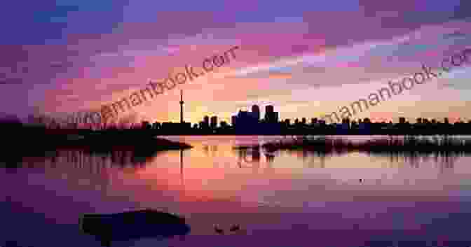 A Peaceful Sunset Over Toronto, With The City Lights Twinkling In The Distance. Sunset In Toronto: Poems Victoria West