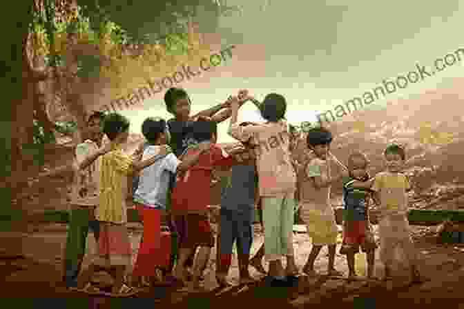 A Vibrant Photograph Of A Group Of Children Playing In A Village. Reflections Of Life Geoff Dressler