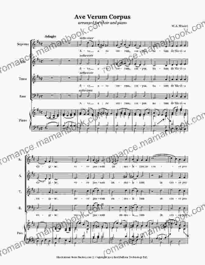 Ave Verum Corpus By Wolfgang Amadeus Mozart 10 Romantic Pieces Cello Quartet (CELLO 4): Easy