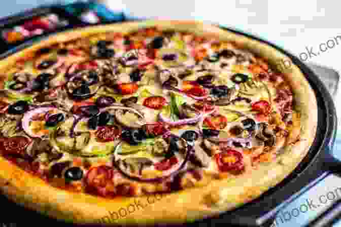Image Of A Vegetarian Pizza Topped With Sautéed Mushrooms, Bell Peppers, And Onions A Complete Guide To Pizza Cookbook With 150+ Easy Delicious Pizza Recipes For Everyone