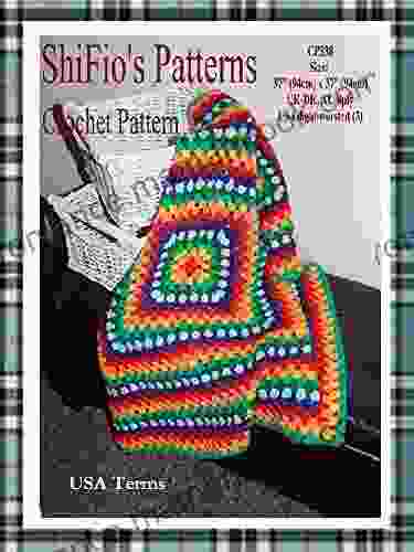 Crochet Pattern CP338 Crochet Granny Square Afghan Blanket USA Terminology